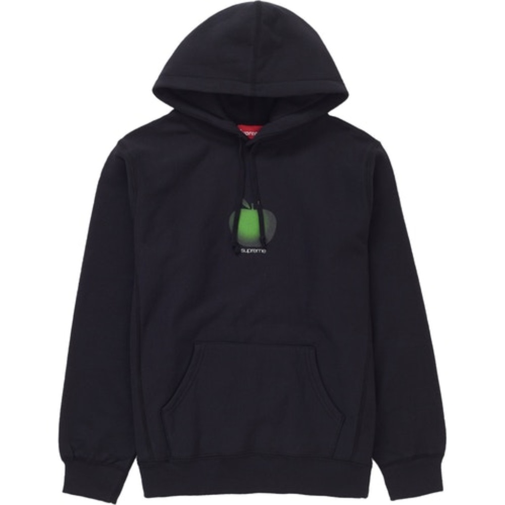 Supreme Apple Hooded Sweatshirt (Black) M